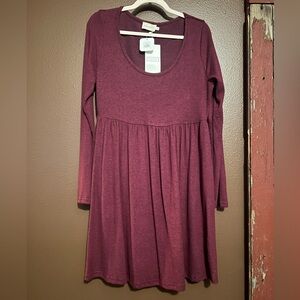 NWT Chic Long Sleeve Maroon Dress size xl